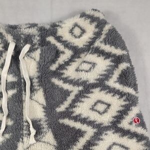 Feejays Fleece Sherpa Cloud Step Geometric Pattern Women's Sweatpants Size XL